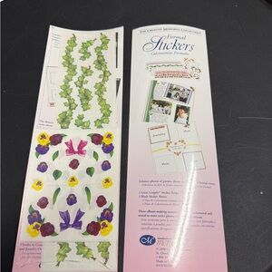 Creative Memories Stickers - Green Ivy with Purple, Yellow & Pink Accents
